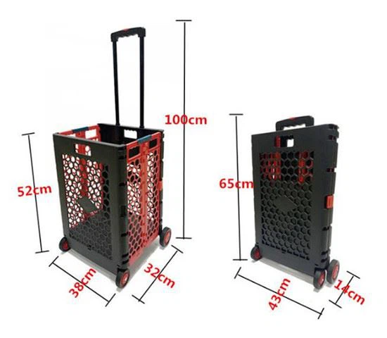 foldable shopping trolley with wheels