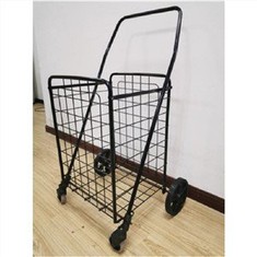 Metal Grocery Cart with Wheels